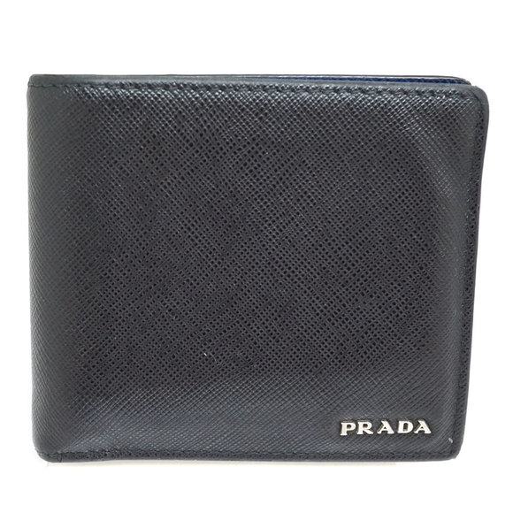 Prada Wallet Leather Black Saffiano - Picture 1 of 11